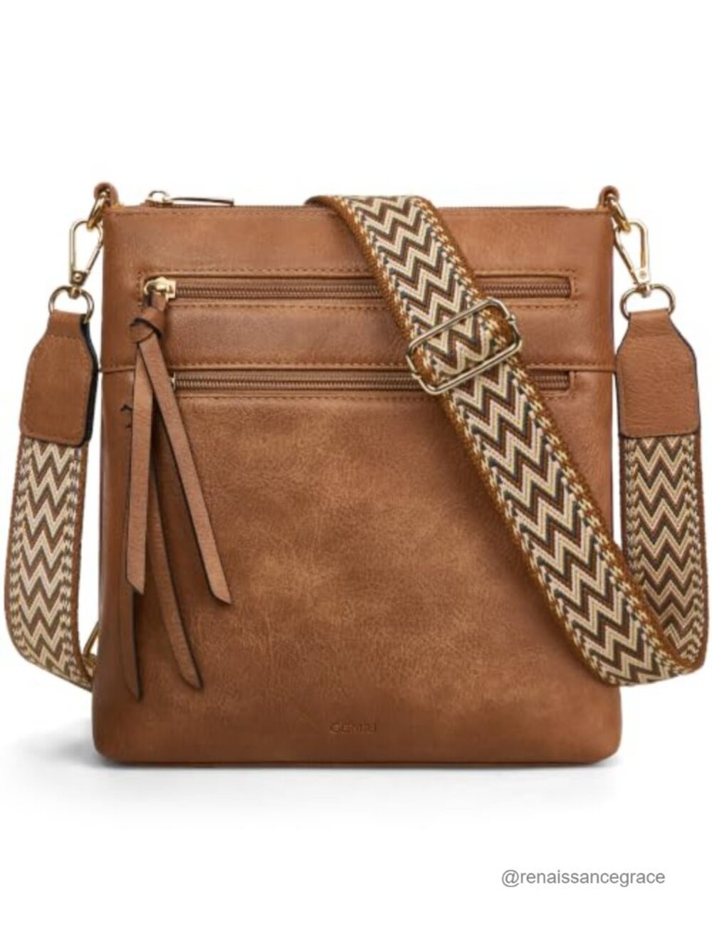 Women's Crossbody Bag Faux Leather with Pockets Adjustable Strap